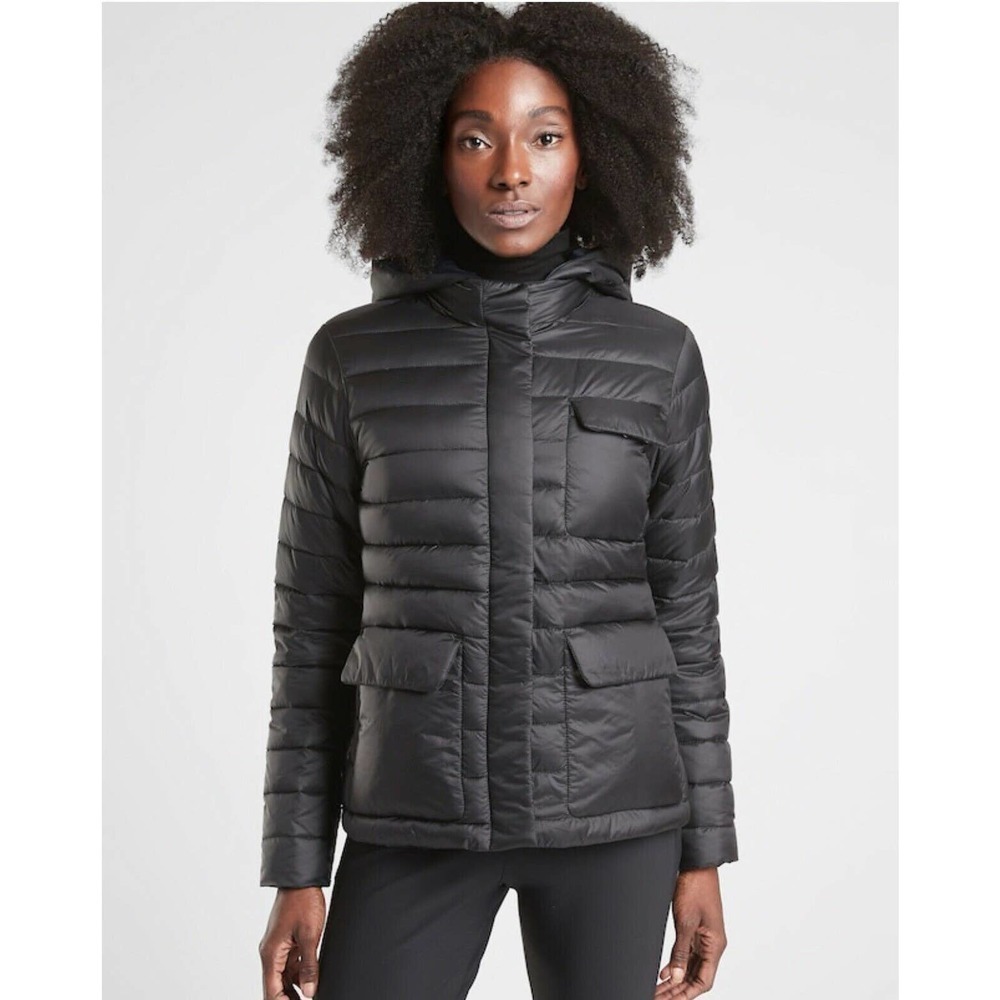 Athleta Pulse Reversible 800 Fill Goose Down Water Resistant Jacket XS NWT $158